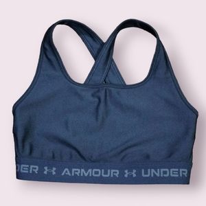 Under Armour® Mid Crossback Sports Bra Black / Jet Grey 001